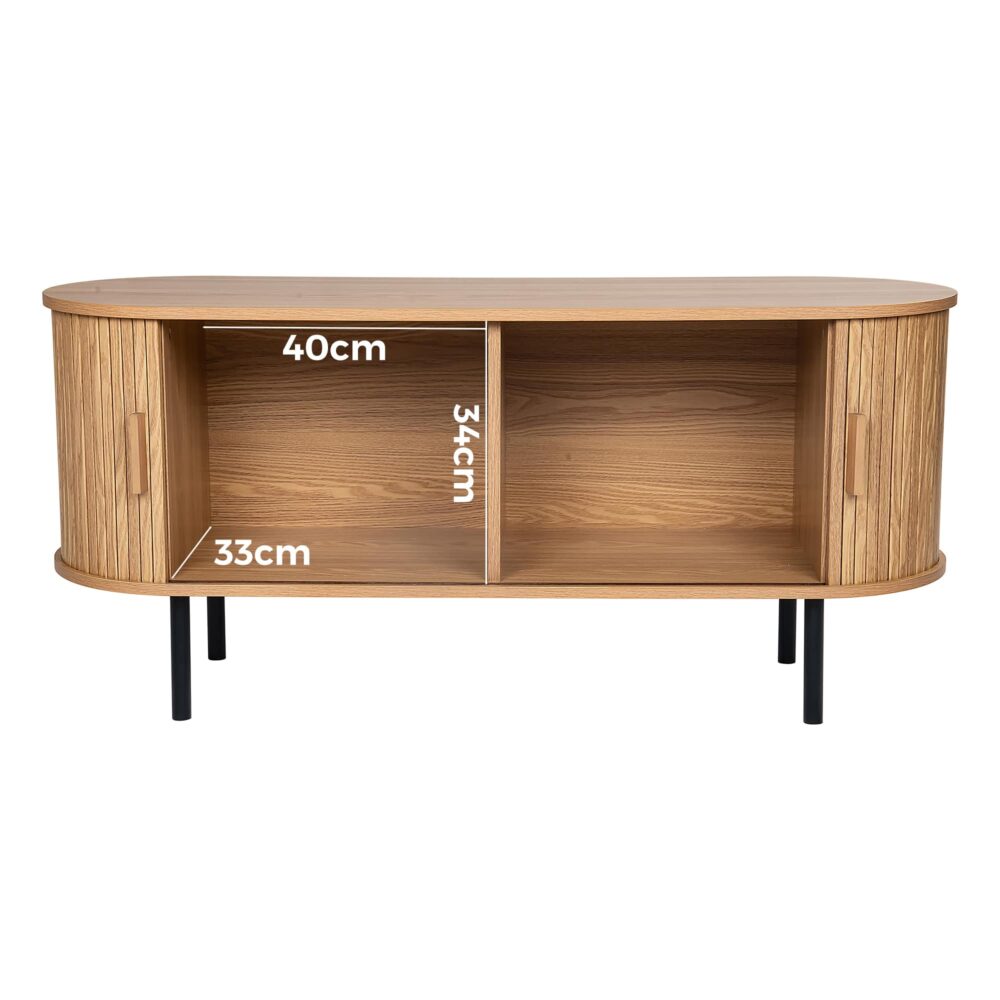 Ripple Sideboard with Sliding Doors ??Earthy Elegance Redefined