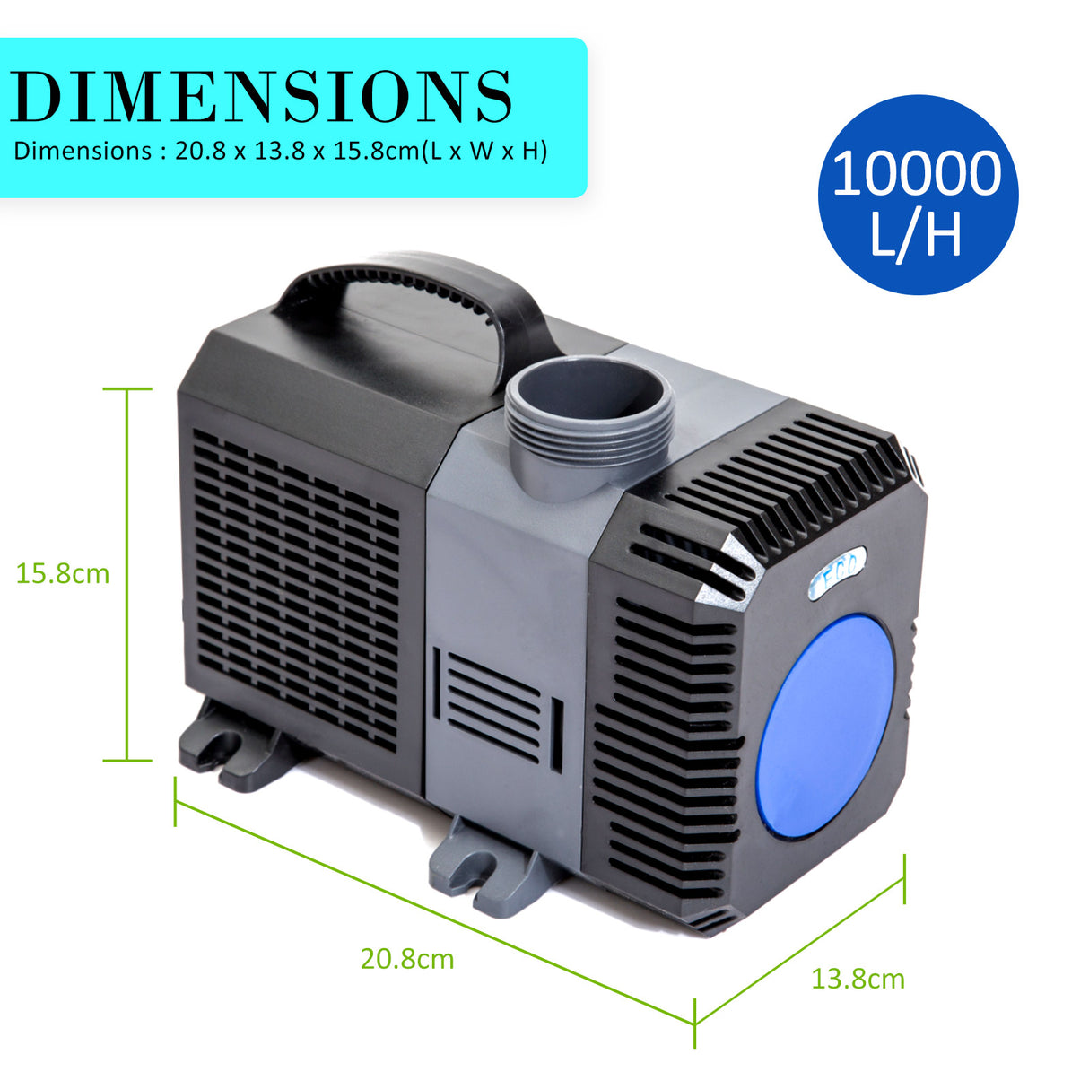 High-Performance 10000L/H Submersible Aquarium & Pond Water Pump