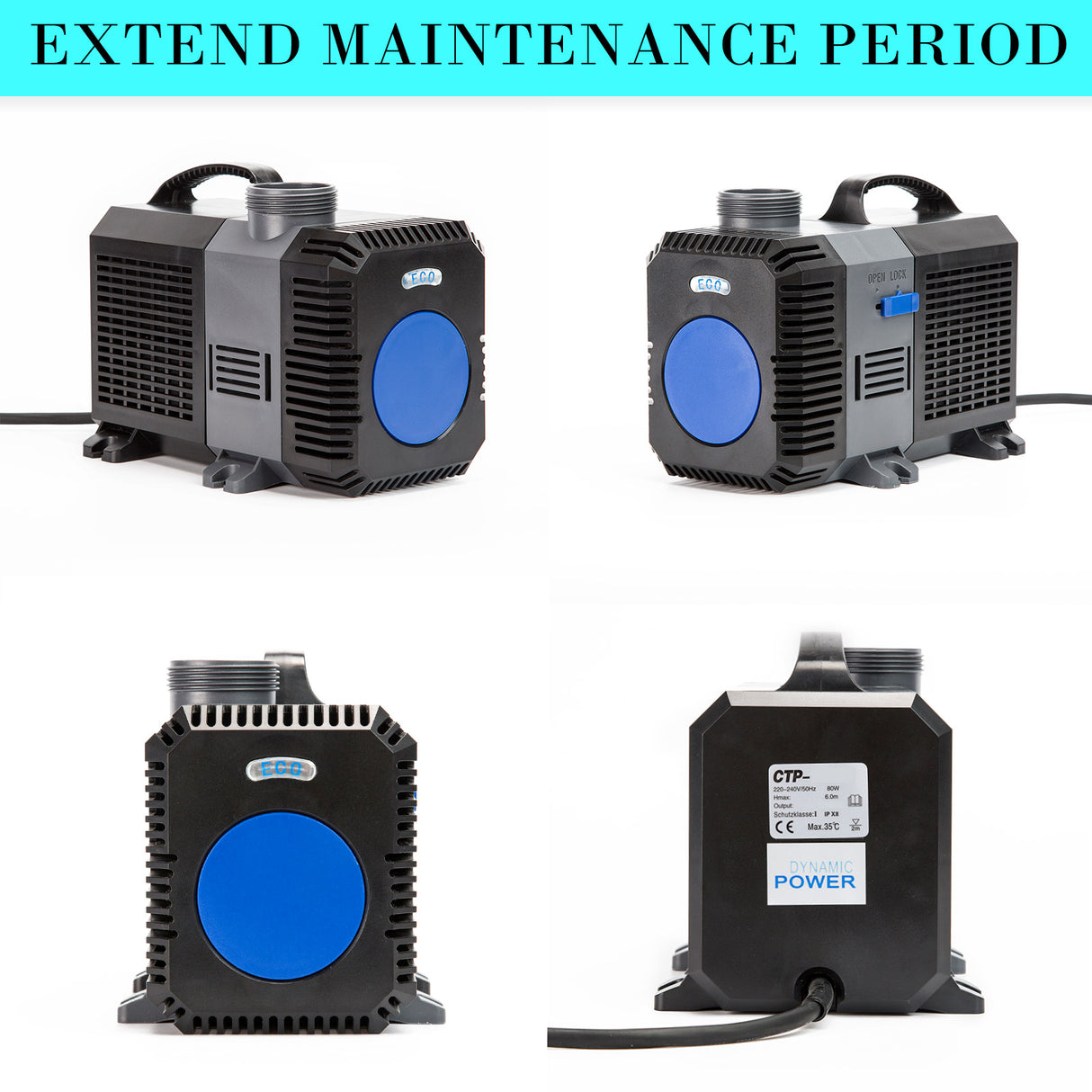 High-Performance 16000L/H Submersible Aquarium & Pond Water Pump