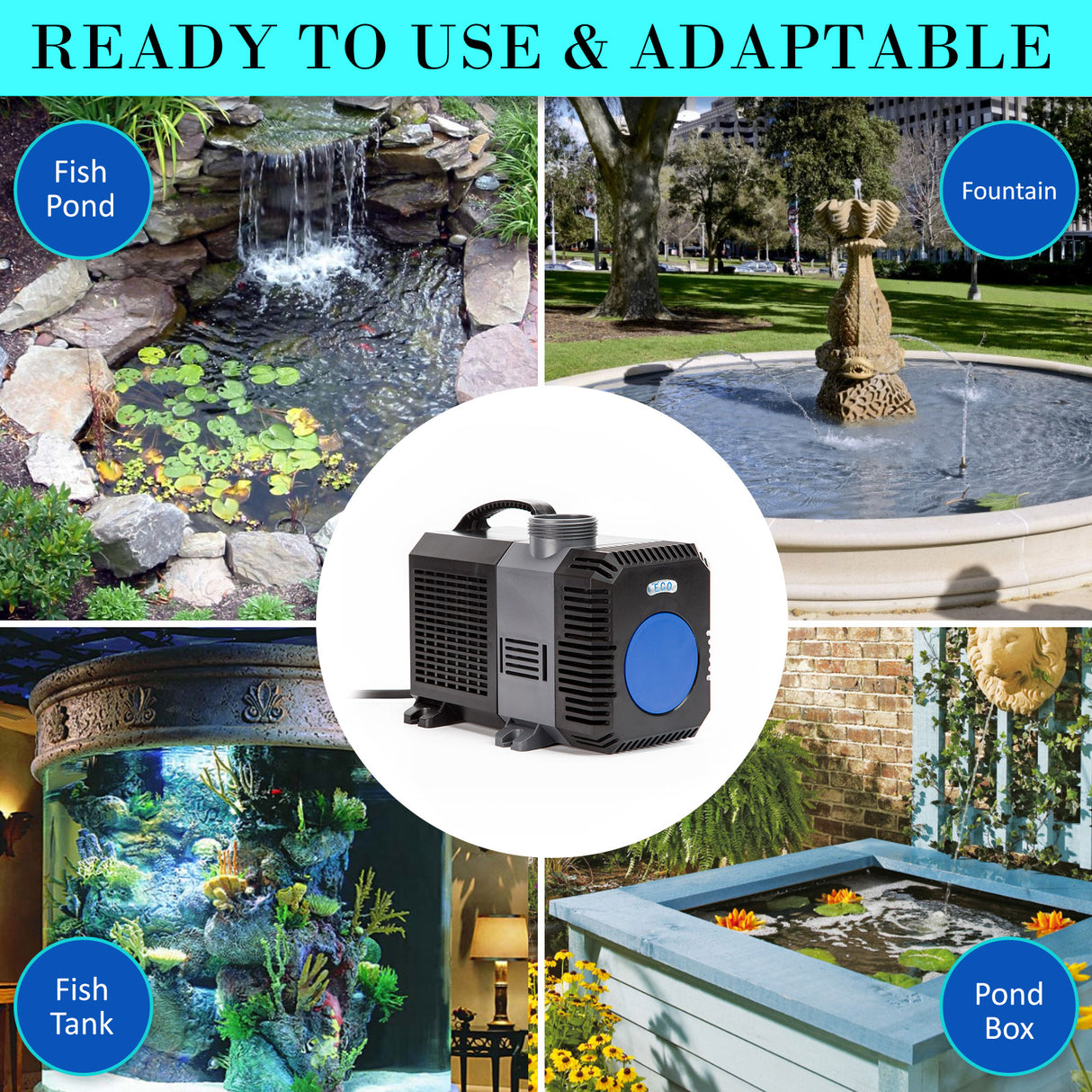 High-Performance 16000L/H Submersible Aquarium & Pond Water Pump