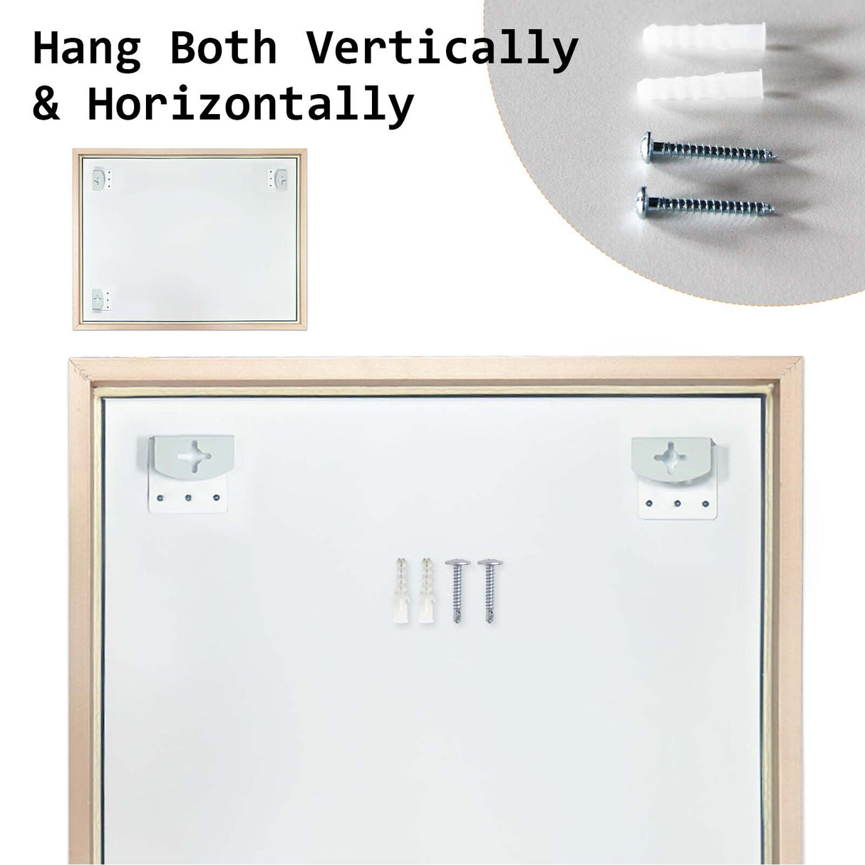 Wall Mirror Rectangular Frame Bathroom 70x90cm Antique Brown