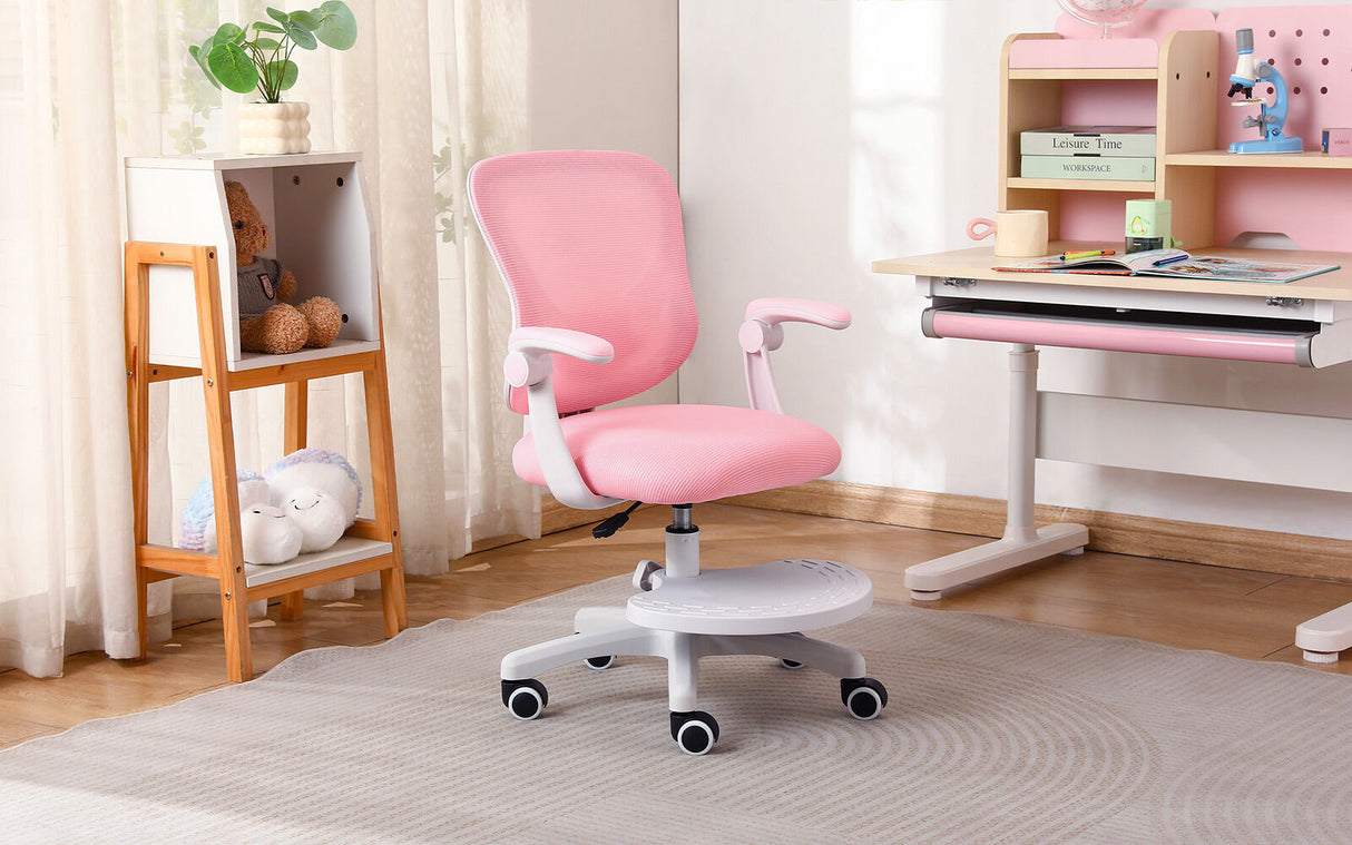 Kids Desk Chair - Children Office Study Seat with Footrest CILO - Pink