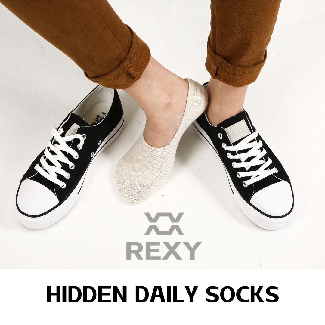 Rexy 10-Pack Everyday No-Show Ankle Socks ??Medium, Non-Slip & Breathable in Assorted Colors