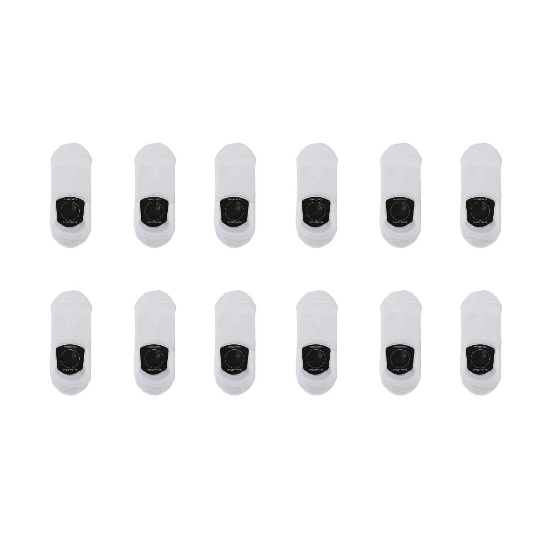 Rexy 12-Pack Medium Non-Slip Breathable White Cushion No-Show Ankle Socks