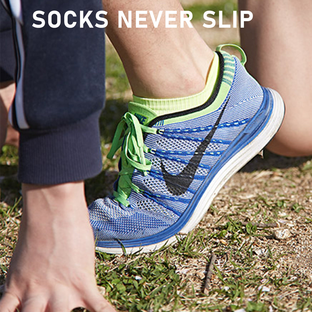 Rexy 8-Pack Large Non-Slip Sport Socks with Seamless Design - Assorted Colors
