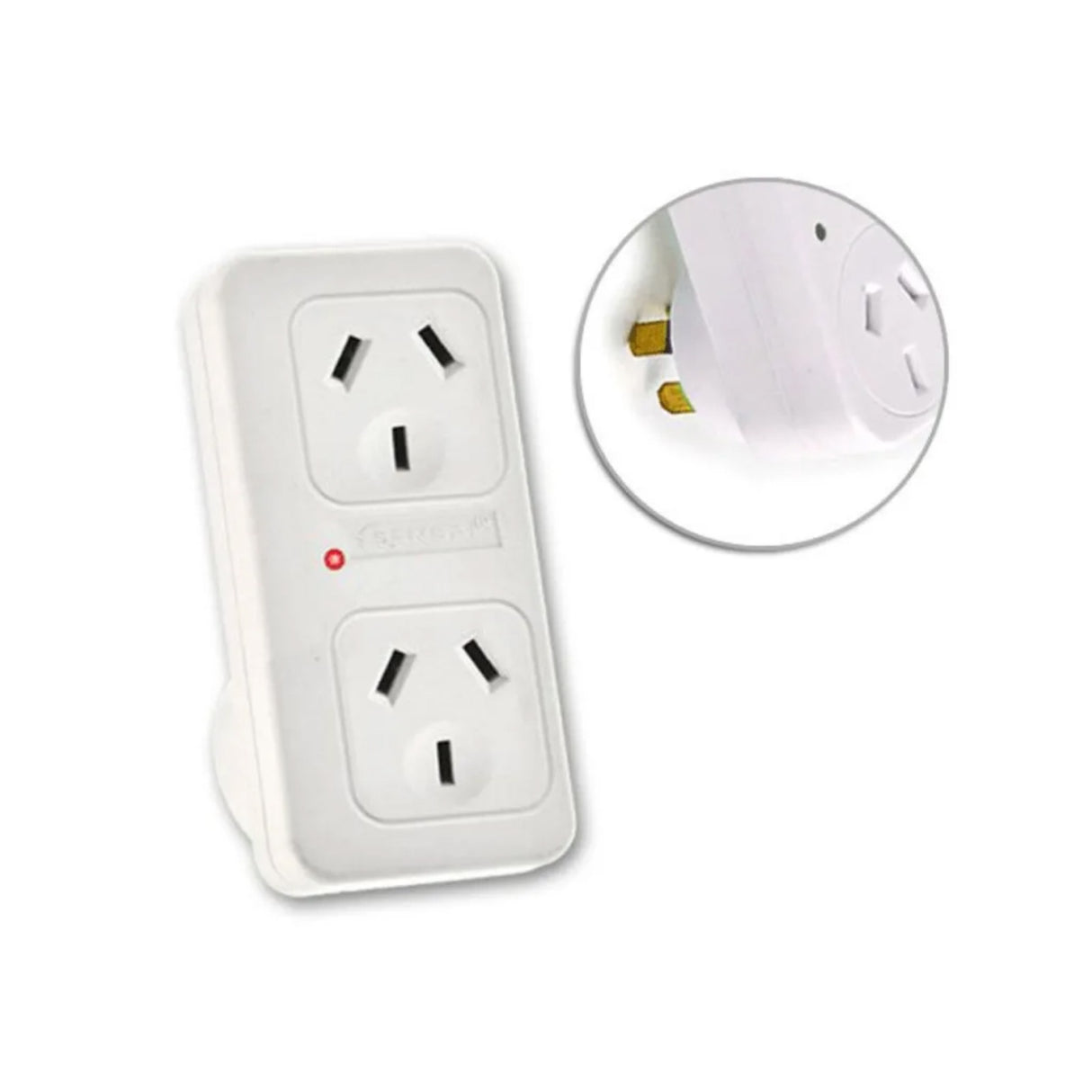 3X Sansai Power Adaptor - Double Vertical