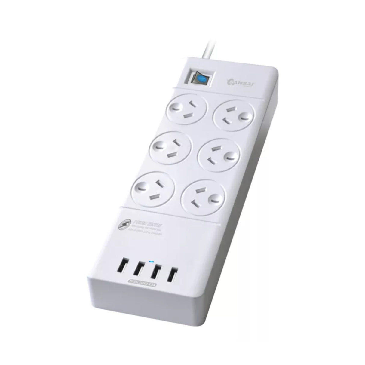 3X Sansai Surge Protected USB Power Board - 6 Ways