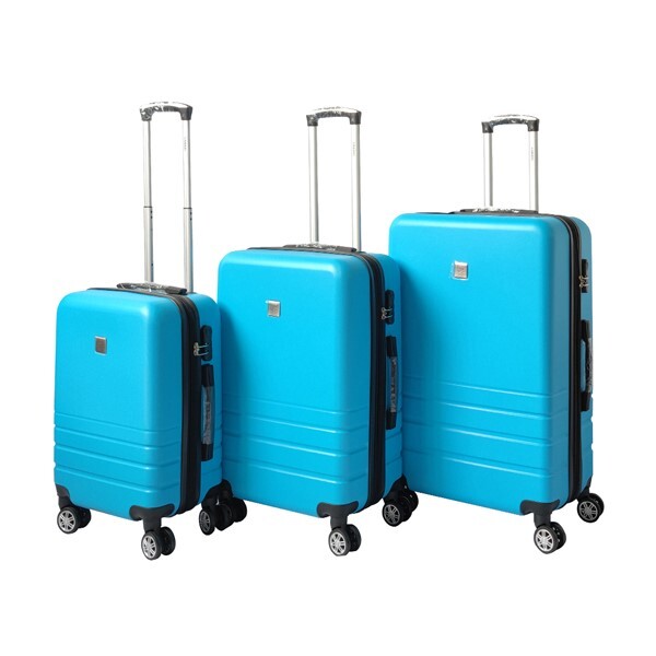 YES4HOMES Expandable ABS Luggage Suitcase Set 3 Code Lock Travel Carry Bag Trolley Aqua