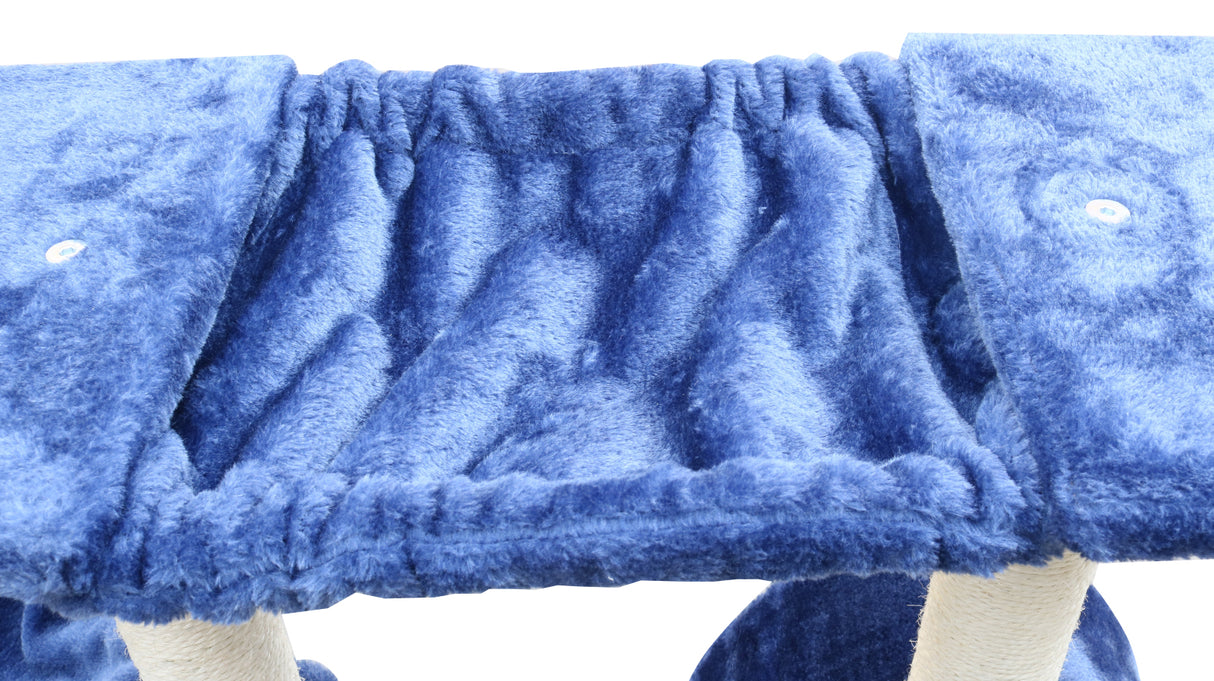 YES4PETS 100 cm Blue Cat Scratching Post Tree Scratcher House
