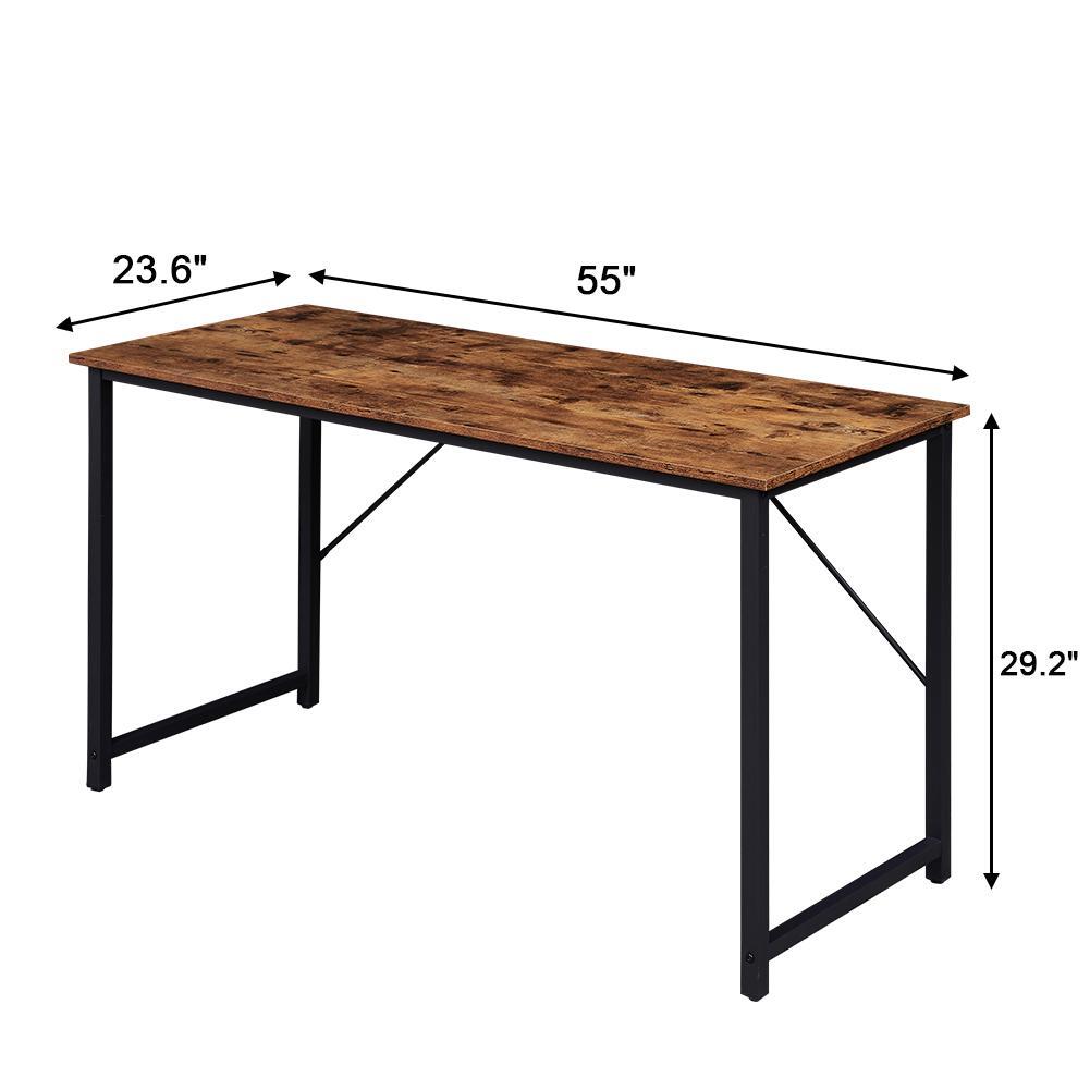 YES4HOMES Computer Desk Sturdy Home Office Gaming Desk for Laptop Modern Simple Style Writing Table Multipurpose Workstation