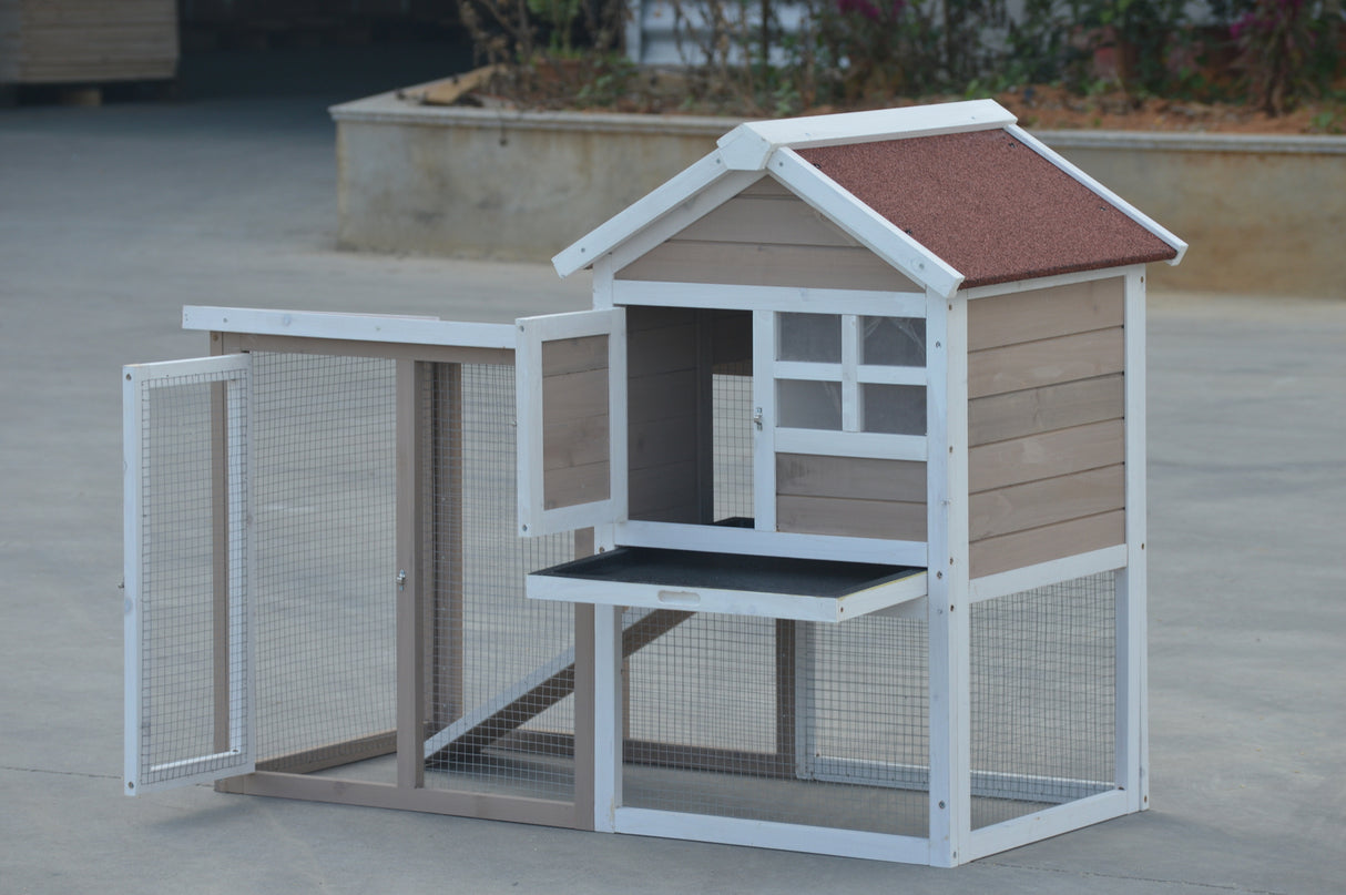 YES4PETS Rabbit Hutch Small Ferret Guinea Pig Cage Hen Chook Cat Kitten House