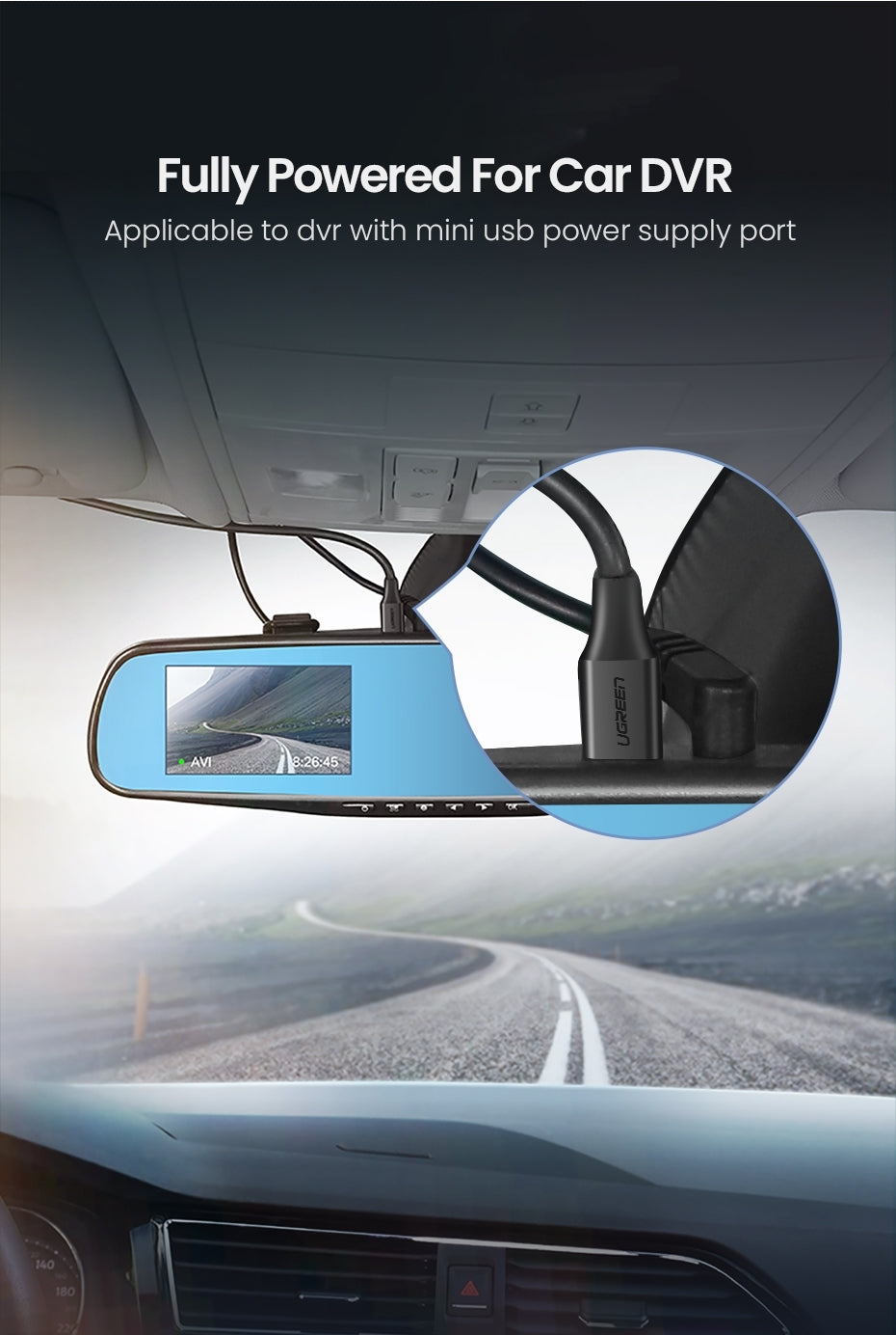 UGREEN 1M Mini-USB to USB-A High-Speed Data Transfer Cable