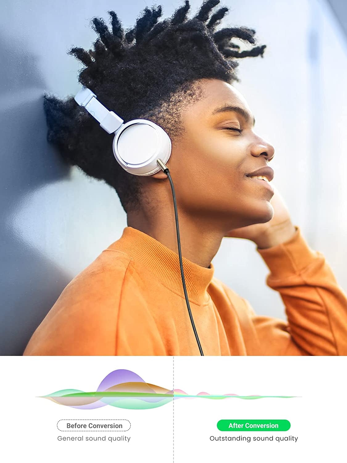 UGREEN 10604 2M Premium 3.5mm Male to Male HiFi Aux Stereo Audio Cable