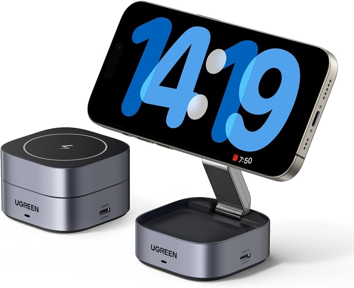 UGREEN 2-in-1 MagSafe Fast Wireless Charging Stand for iPhone and AirPods