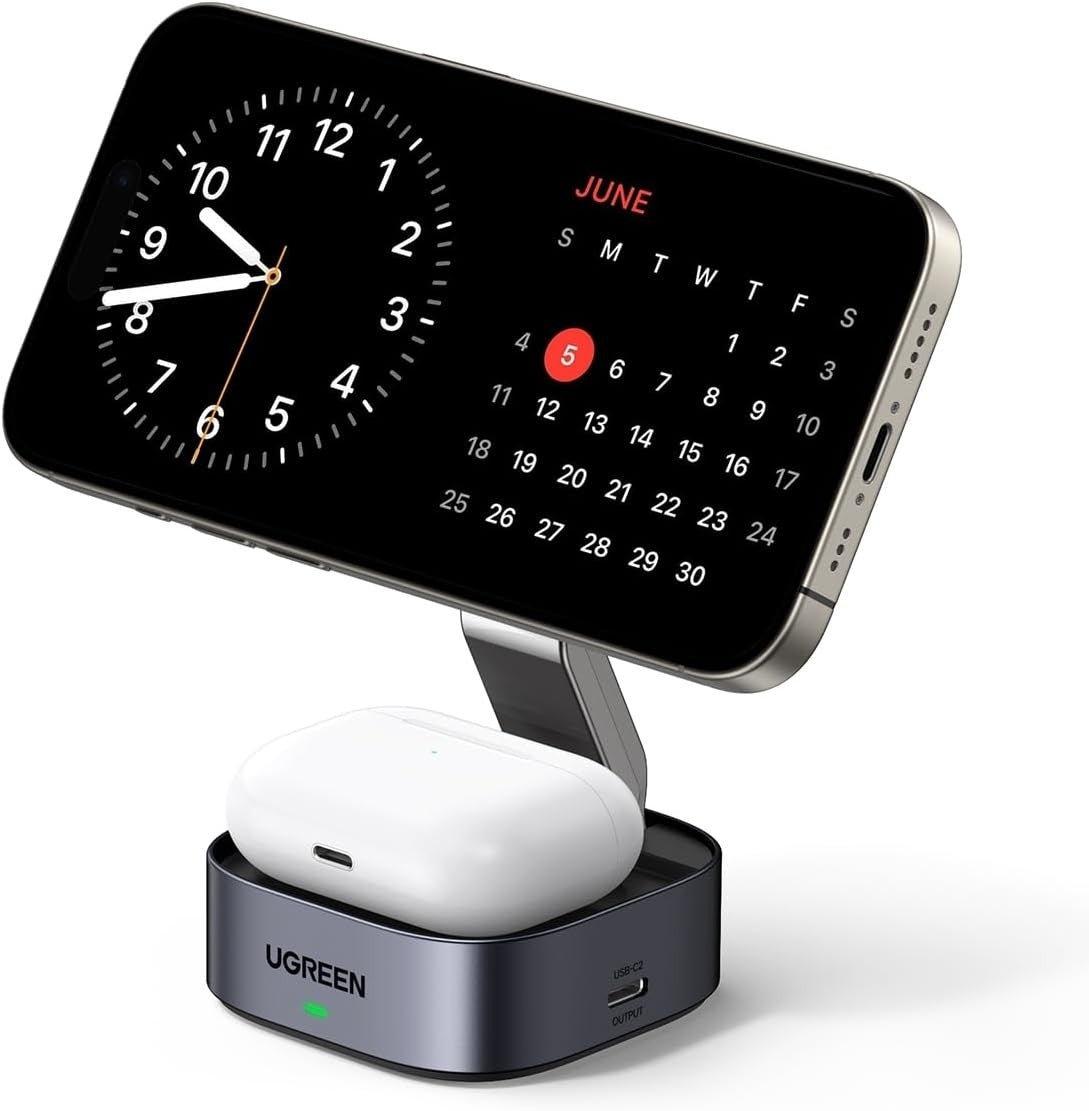 UGREEN 2-in-1 MagSafe Fast Wireless Charging Stand for iPhone and AirPods
