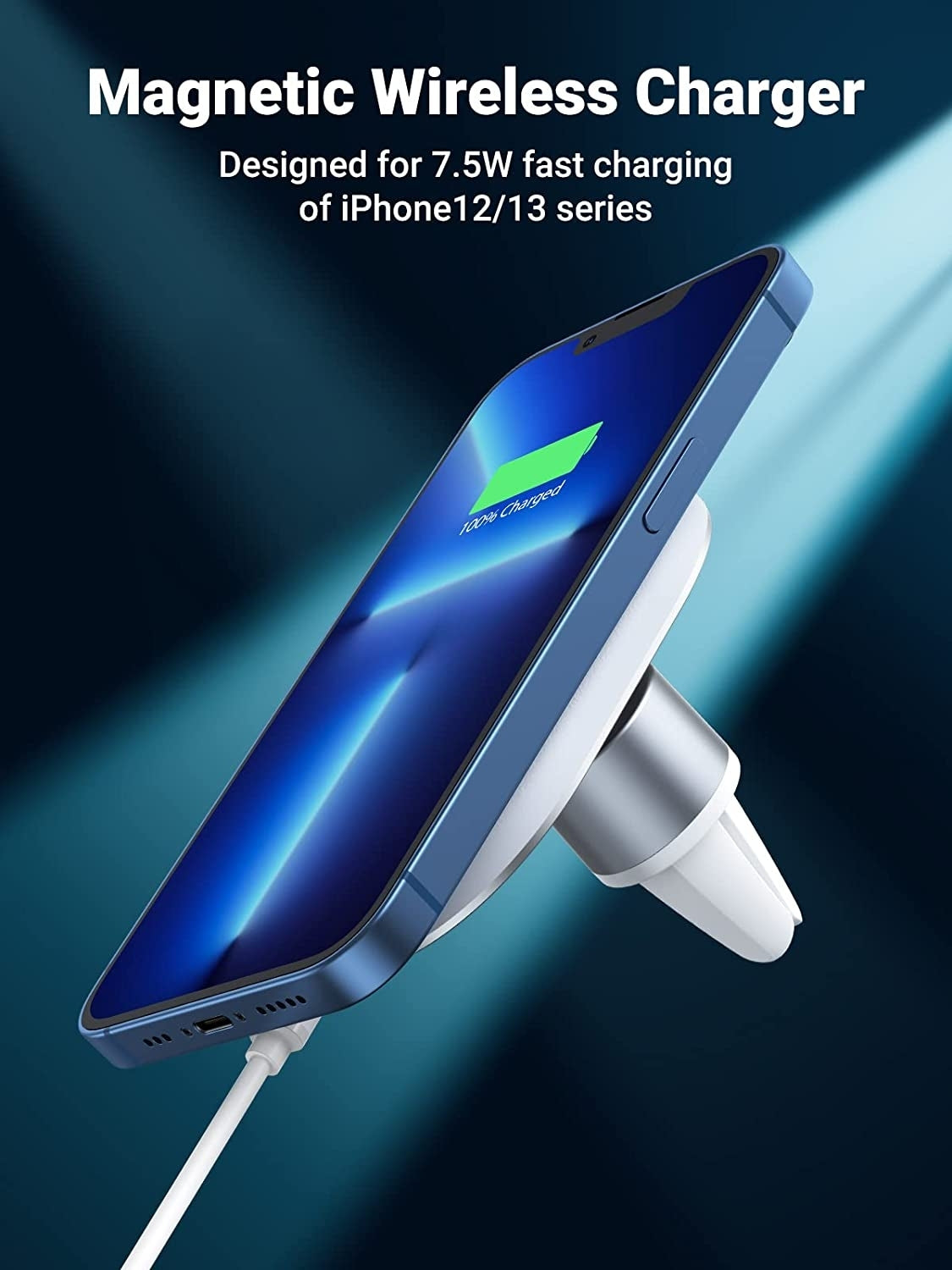 UGREEN 40117 Magnetic Fast Charge Car Mount for iPhone 13/12 Series
