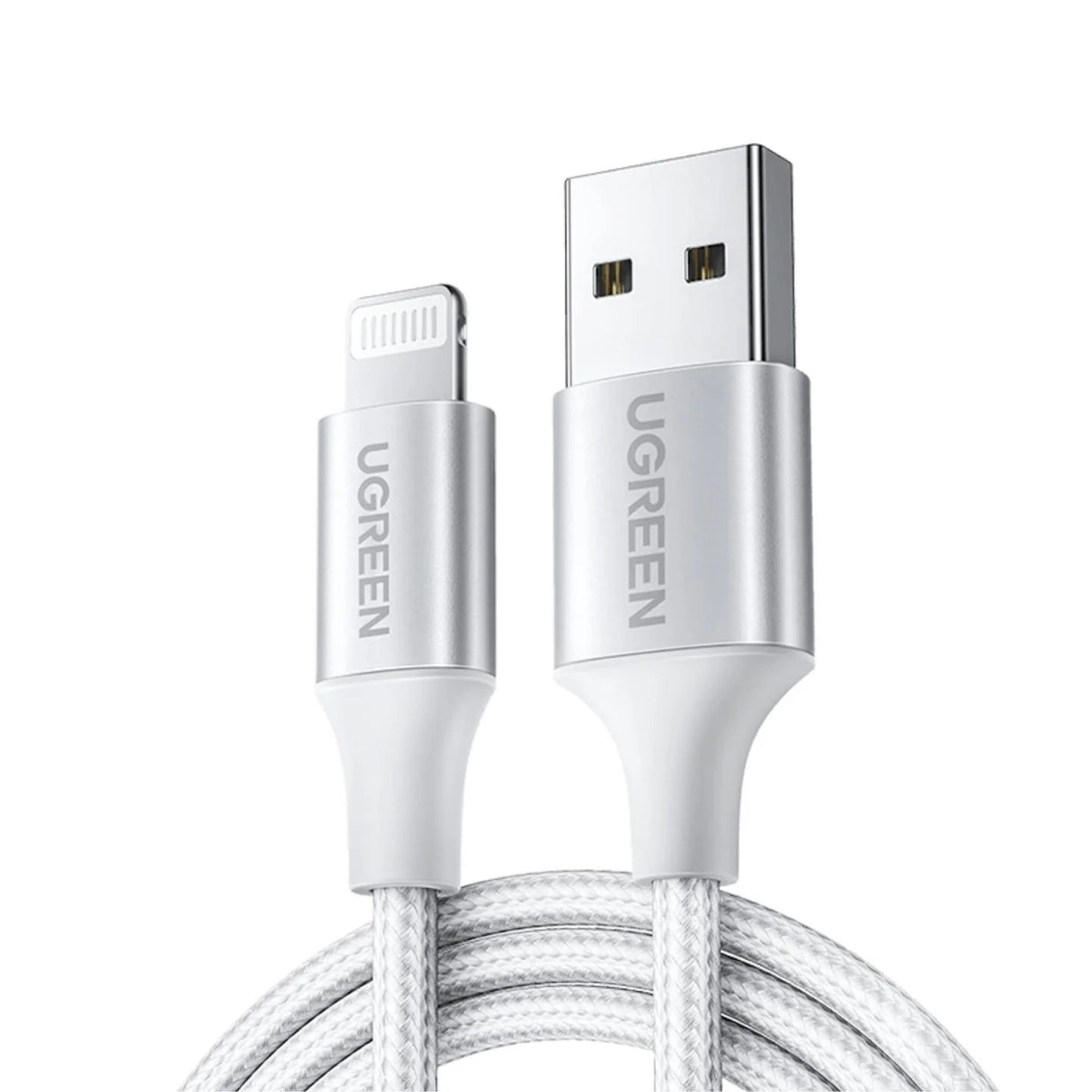 UGREEN 2M MFI Certified USB-A to 8-Pin iPhone Charging Cable - Silver
