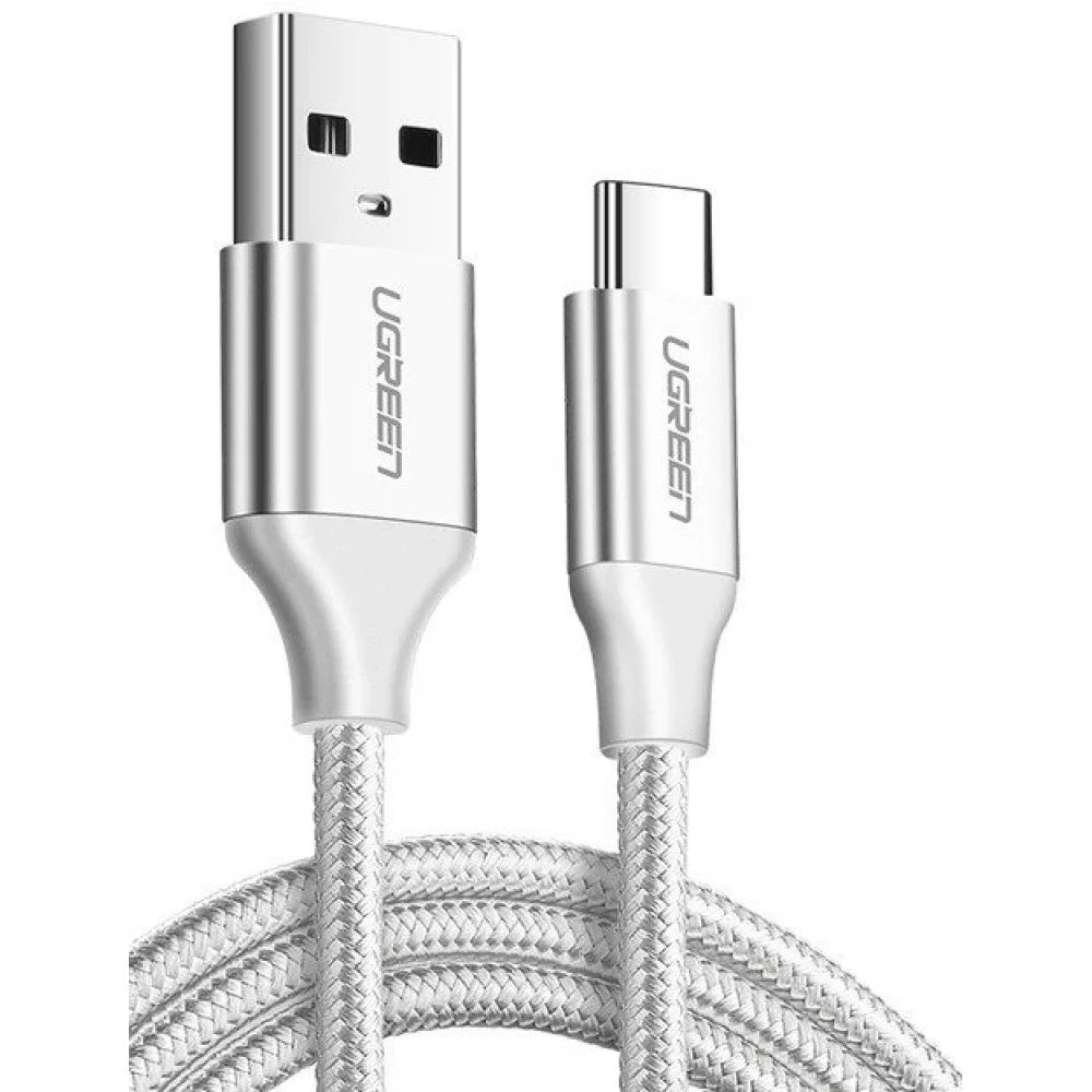 UGREEN 60409 3M USB-A to USB-C Fast Charging Cable (Silver White)