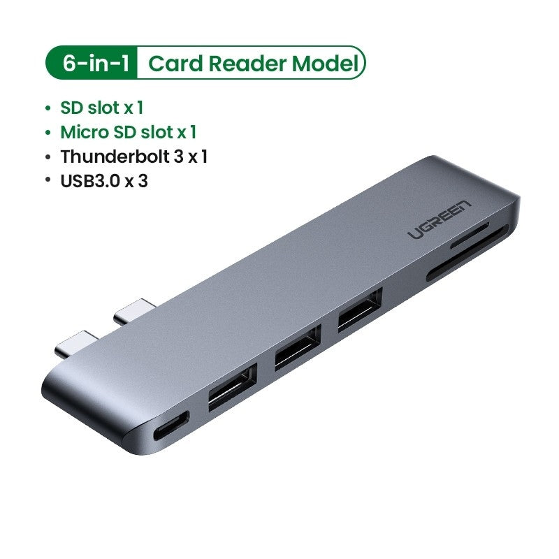 UGREEN 60560 Aluminum USB-C Hub for MacBook with 3 USB 3.0 Ports and 100W Power Delivery