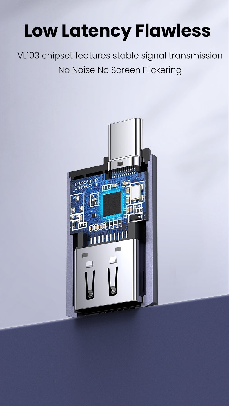 UGREEN 70451 Aluminum USB-C to DisplayPort Adapter 4K/2K 60Hz (Dark Gray)