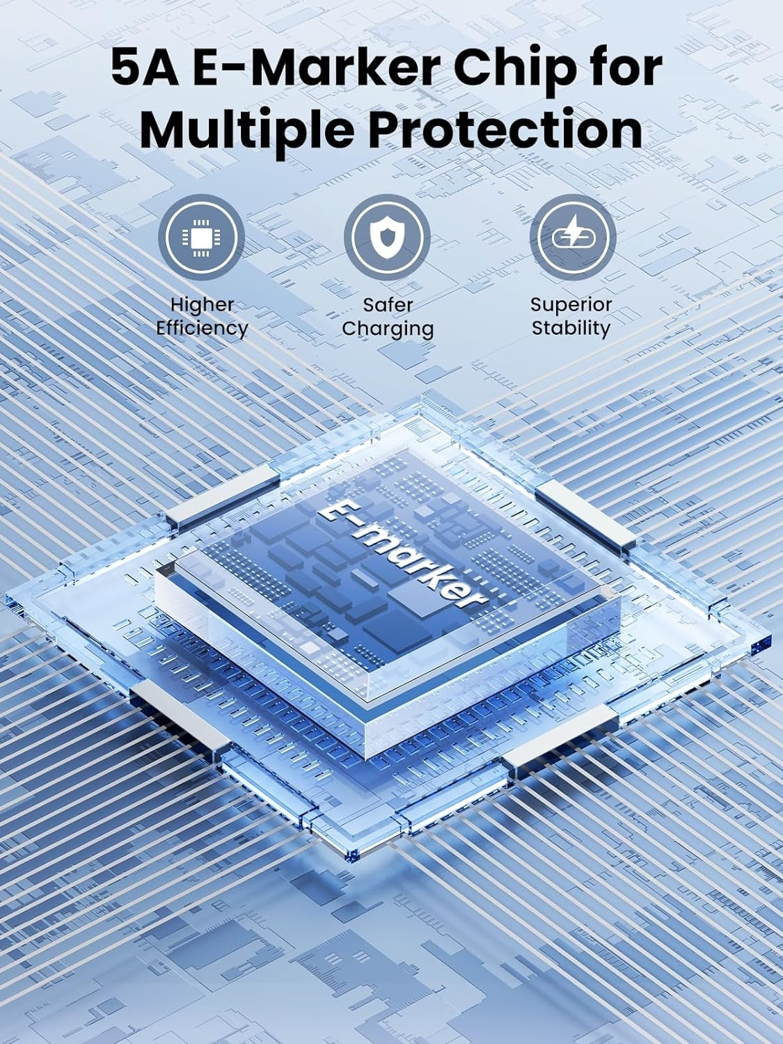 UGREEN 90-Degree 100W Fast Charging USB-C Cable - 2M Length