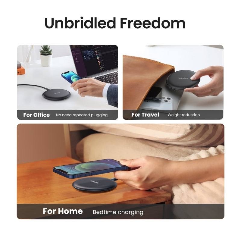UGREEN 80537 Qi-Certified Fast Wireless Charging Pad
