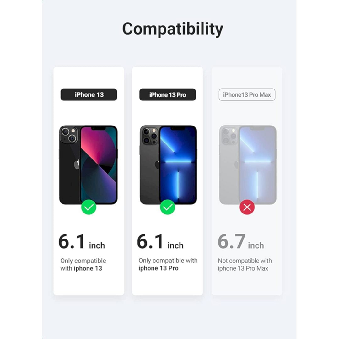 UGREEN 80990 Privacy Tempered Glass Screen Protector for iPhone 13/13 Pro with Easy-Align Applicator (Single Pack)