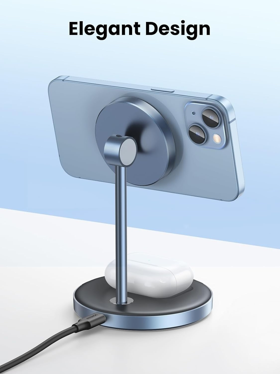 UGREEN 90668 2-in-1 Magnetic Wireless Charger for iPhone and AirPods