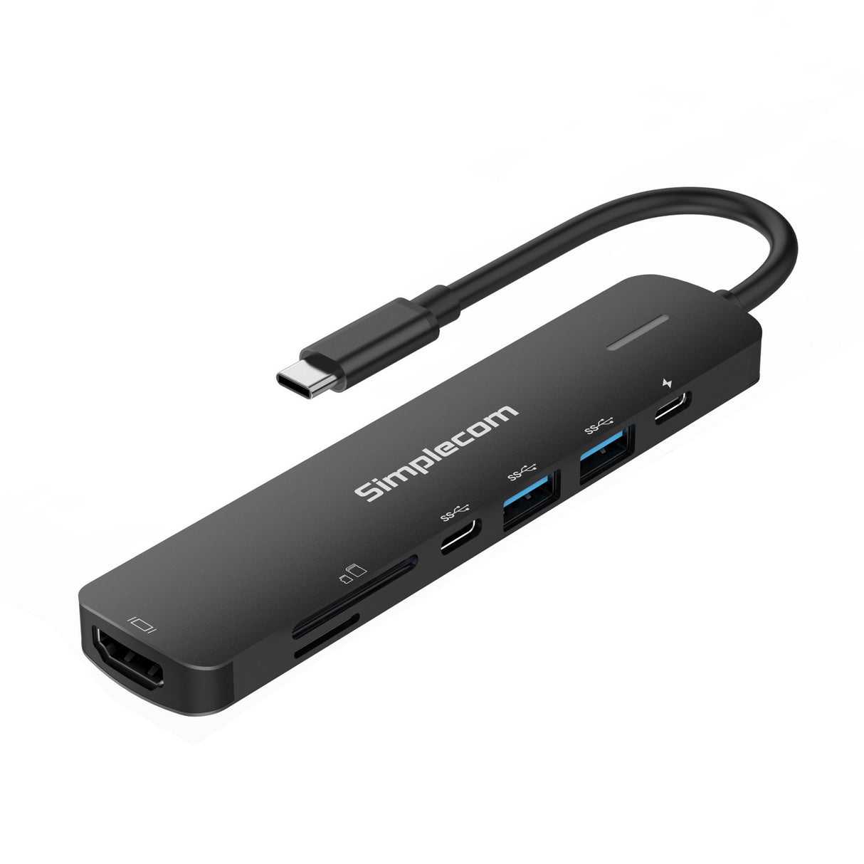 Simplecom CHT570 USB-C 7-in-1 Multiport Docking Station with HDMI 2.0 and Power Delivery