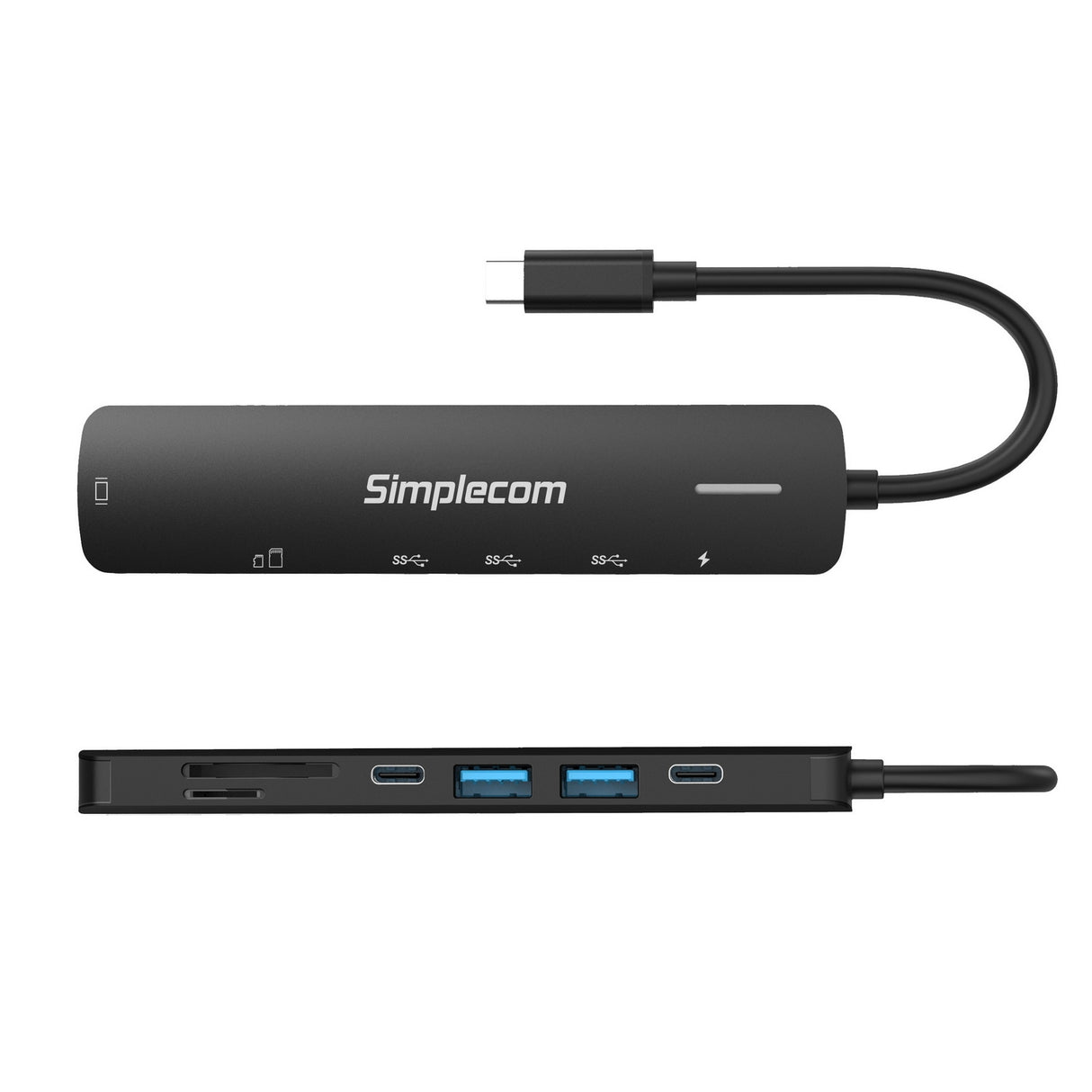 Simplecom CHT570 USB-C 7-in-1 Multiport Docking Station with HDMI 2.0 and Power Delivery