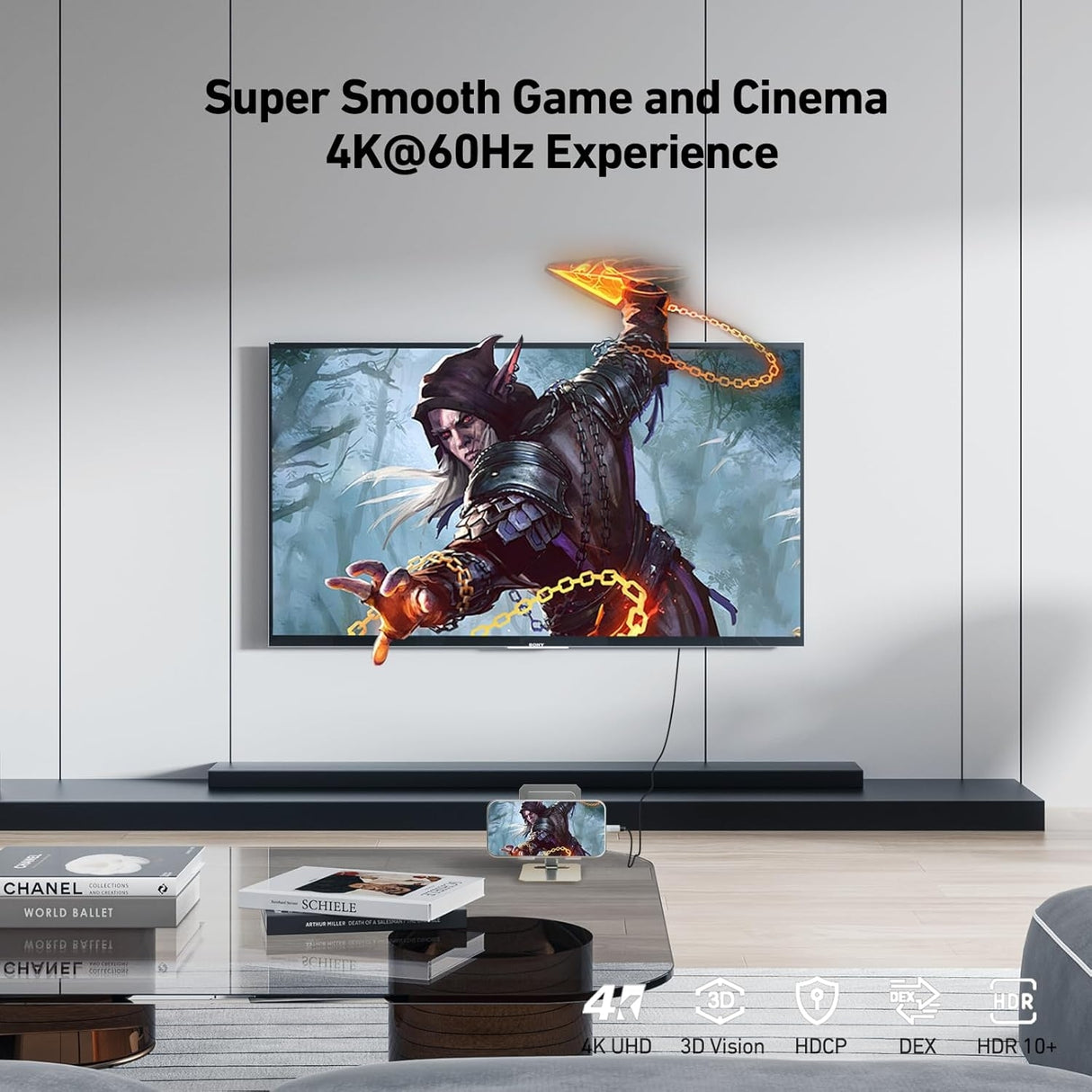 BENFEI 206GY-3F USB-C to HDMI 0.9M Cable 4K@60Hz, Aluminum Shell, Nylon Braided