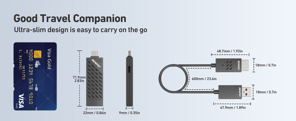 BENFEI 374BK Wireless HDMI Transmitter and Receiver (30M) 1920 x 1080P@60Hz