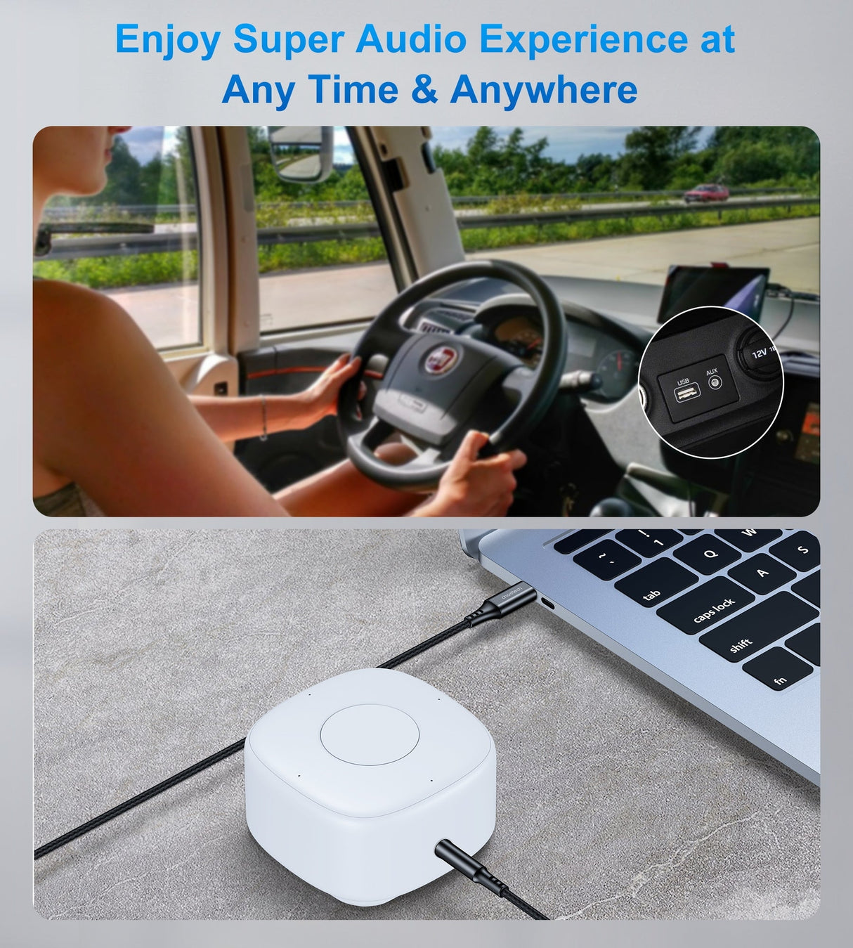 CHOETECH Premium Type-C to 3.5mm Audio Cable - 1M Length with DAC Chip