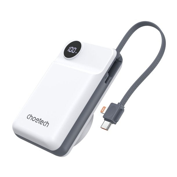 CHOETECH B696-WH 20000mAh 22.5W USB-A + USB-C x 2 + MagLeap Wireless Charge Power Bank White