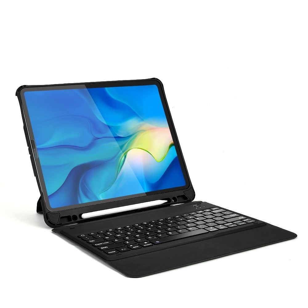 Wireless Bluetooth Keyboard Case with Touchpad and Backlight for iPad Pro 12.9 (Black)