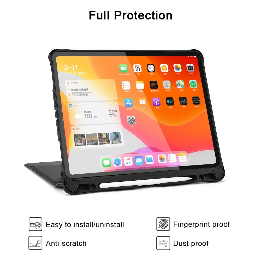 Wireless Bluetooth Keyboard Case with Touchpad and Backlight for iPad Pro 12.9 (Black)