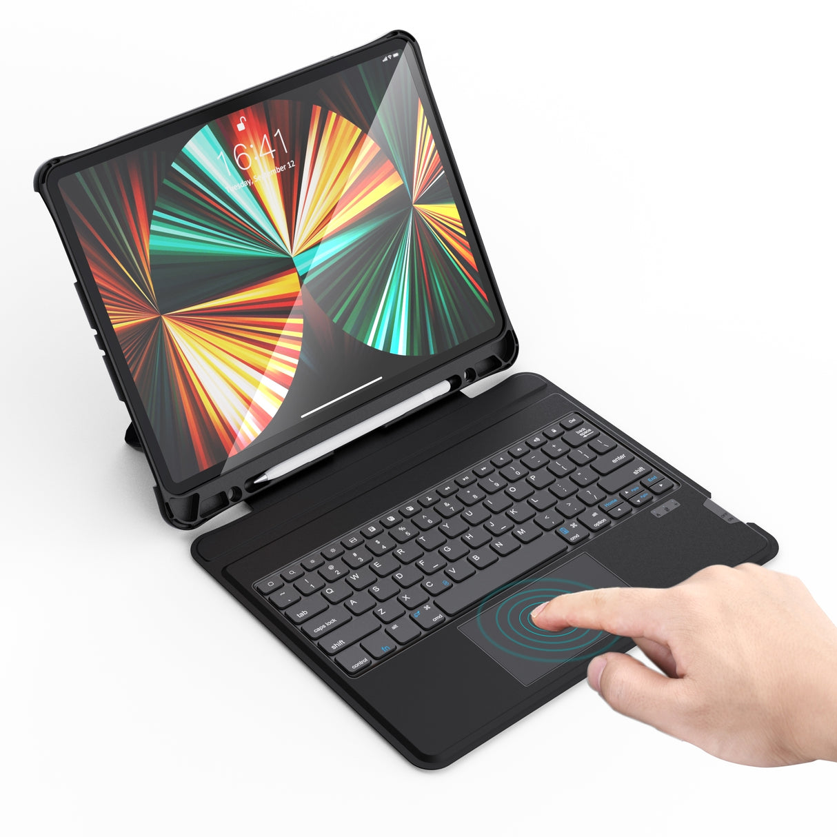 CHOETECH Backlit Bluetooth Keyboard with Touchpad for iPad Pro 10.9 (Black)
