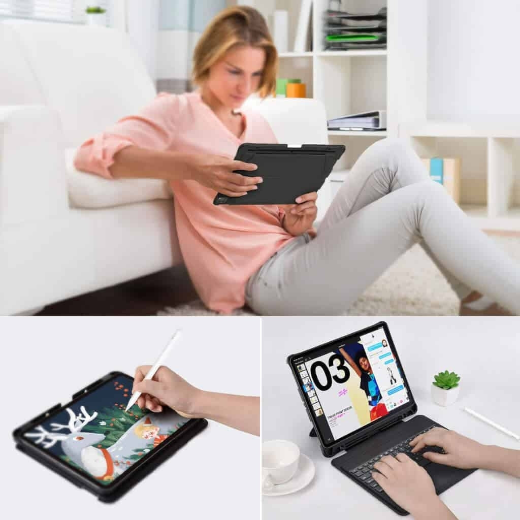 CHOETECH Backlit Bluetooth Keyboard with Touchpad for iPad Pro 10.9 (Black)