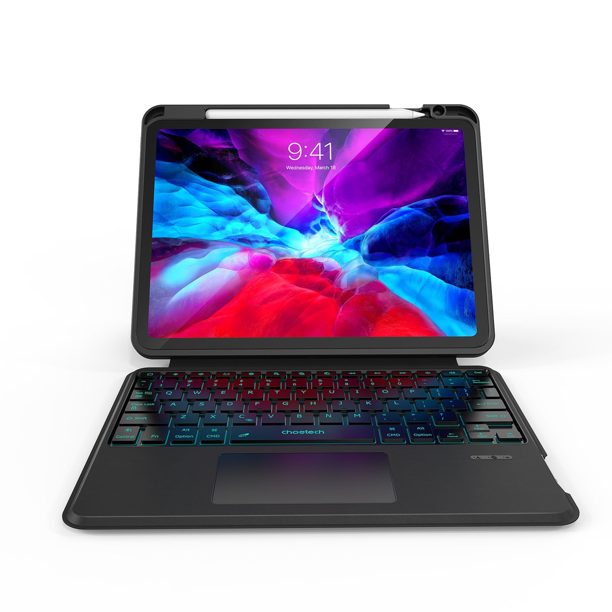 CHOETECH BH-018 Backlit Wireless Keyboard with Touchpad for iPad Pro 11 (Black)