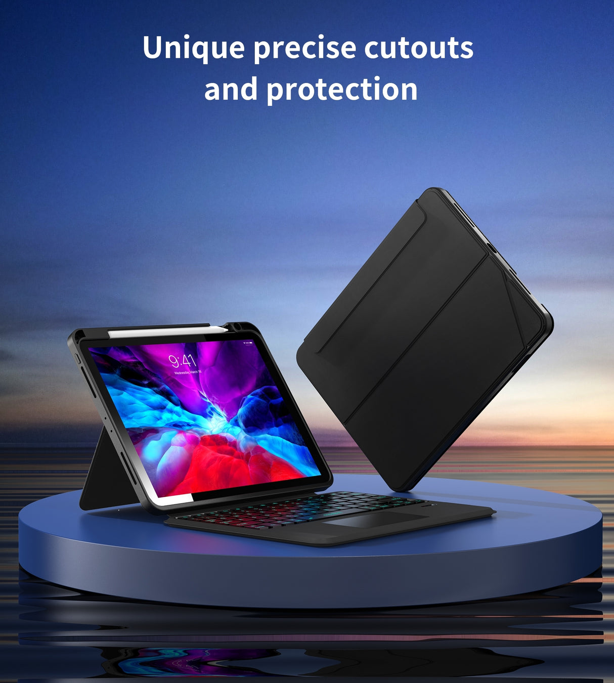 CHOETECH BH-018 Backlit Wireless Keyboard with Touchpad for iPad Pro 11 (Black)