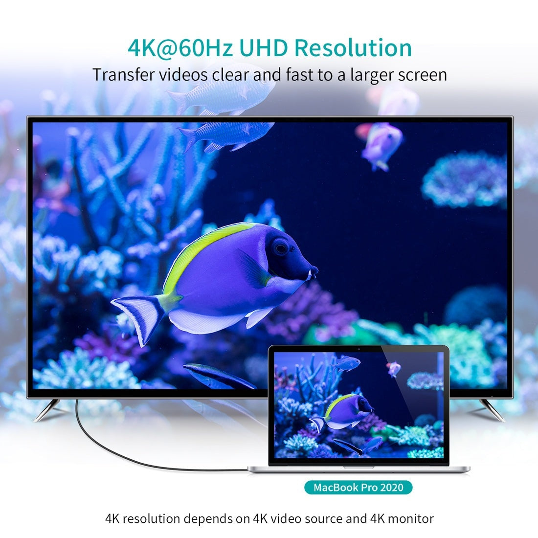 CHOETECH 5M USB-C to HDMI 4K Cable - High-Speed Connection, Black