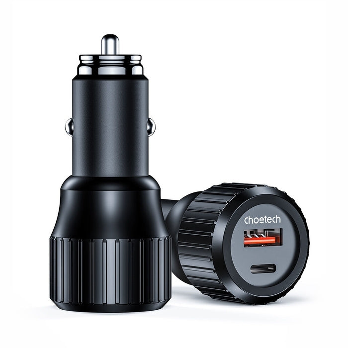 CHOETECH TC0010 45W Dual USB Fast Car Charger with Safety Features