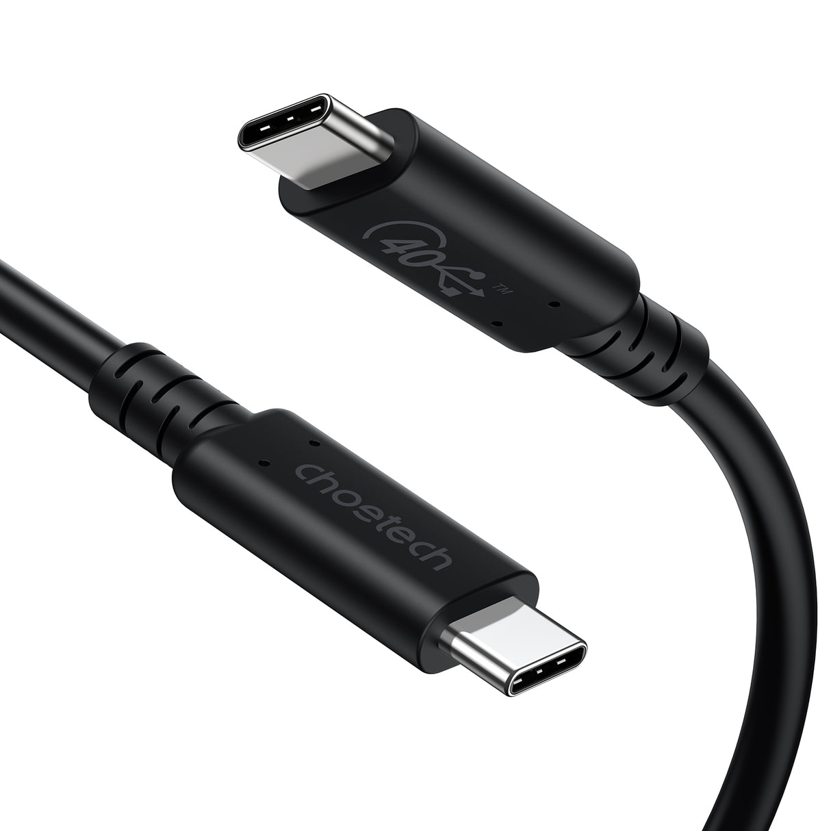 CHOETECH 100W USB-C to USB-C 4.0 Gen 3 Cable - 0.8M, 8K Video & Power Delivery