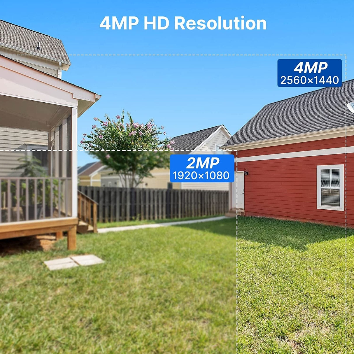 Hiseeu C40 Wireless Indoor/Outdoor WiFi Battery Camera with Solar Power and Motion Detection