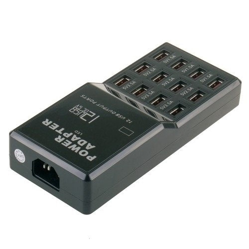 12-Outlet 60W Multi-Device USB Charging Station