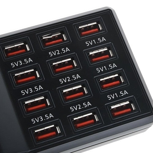 12-Outlet 60W Multi-Device USB Charging Station