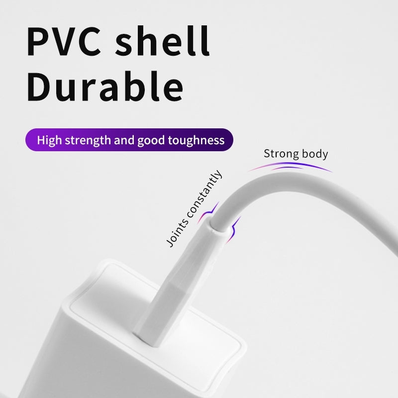 KIVEE KV-CT326 1M White 8-Pin Fast Charge USB Cable with Overvoltage Protection