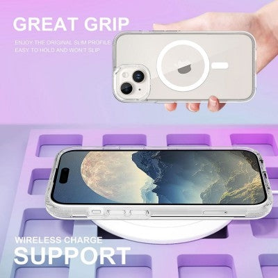 Shockproof Clear MagSafe Case for iPhone 15 Plus - Ultimate Protection