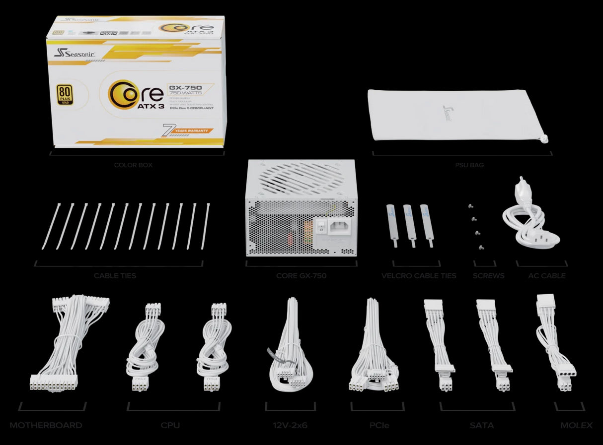 Seasonic CORE GX-750 White ATX 3.1 750W (SRP-CGX751-A5A32SF-WHITE)