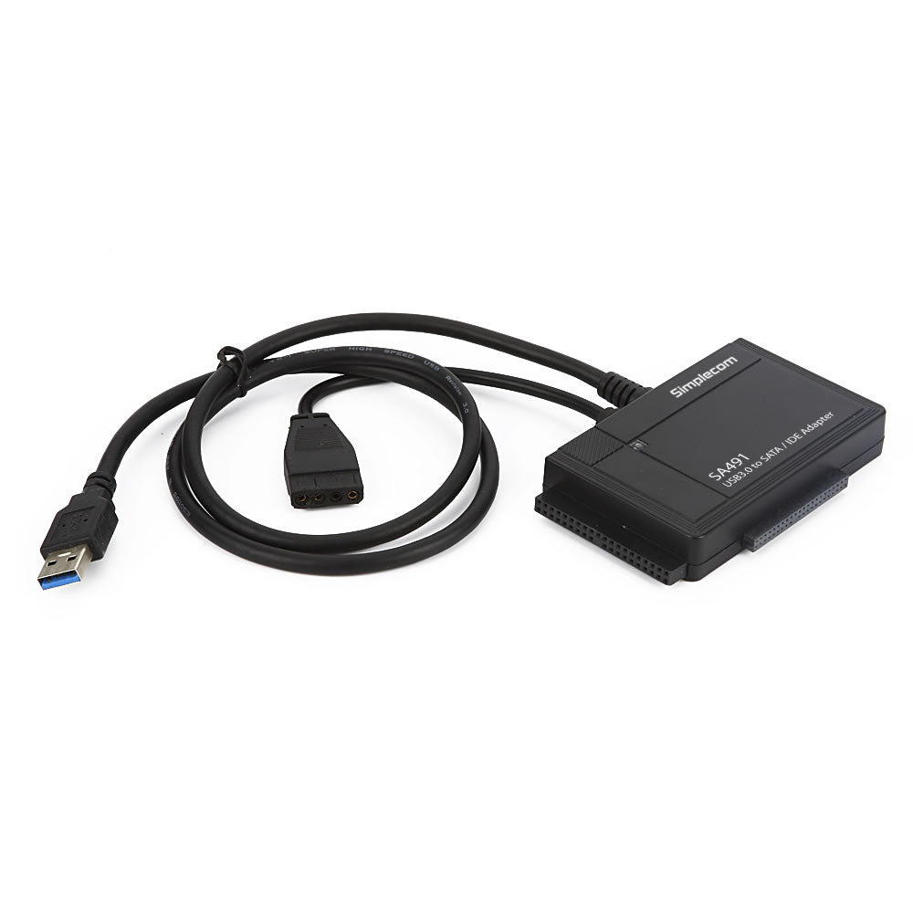 Simplecom SA491 3-IN-1 USB 3.0 TO 2.5, 3.5 & 5.25 SATA/IDE Adapter with Power Supply